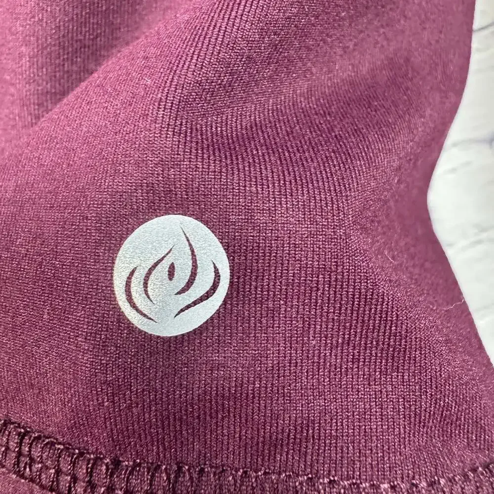 APANA Women's Burgundy Mauve Quarter Zip Pullover Zen Chaser Top Size L - Picture 4 of 7